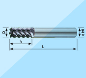 TI系列-6刃直角銑刀 TI-MSAZ-6000型