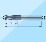 TI系列-2刃R銑刀 TI-MRCR-2000R型