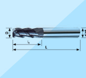 TI系列-3刃R銑刀 TI-MRCR-3000R型