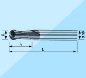 TI系列-2刃球頭銑刀 TI-MBDS-2000型