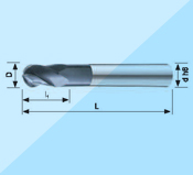 TI系列-4刃球頭銑刀 TI-MBDS-4000型